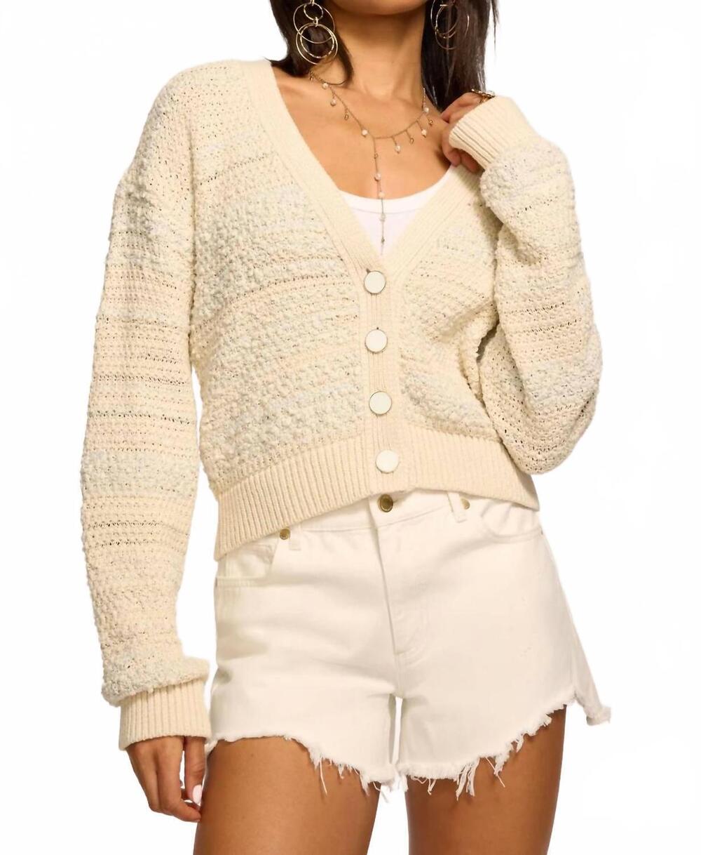 NEW RAMY BROOK carly cardigan in bone knit
